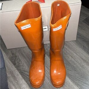 Hunter Orange Rain Boots